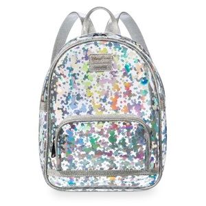 NWOT Disney Loungefly Clear Backpack w/ Mickey Confetti